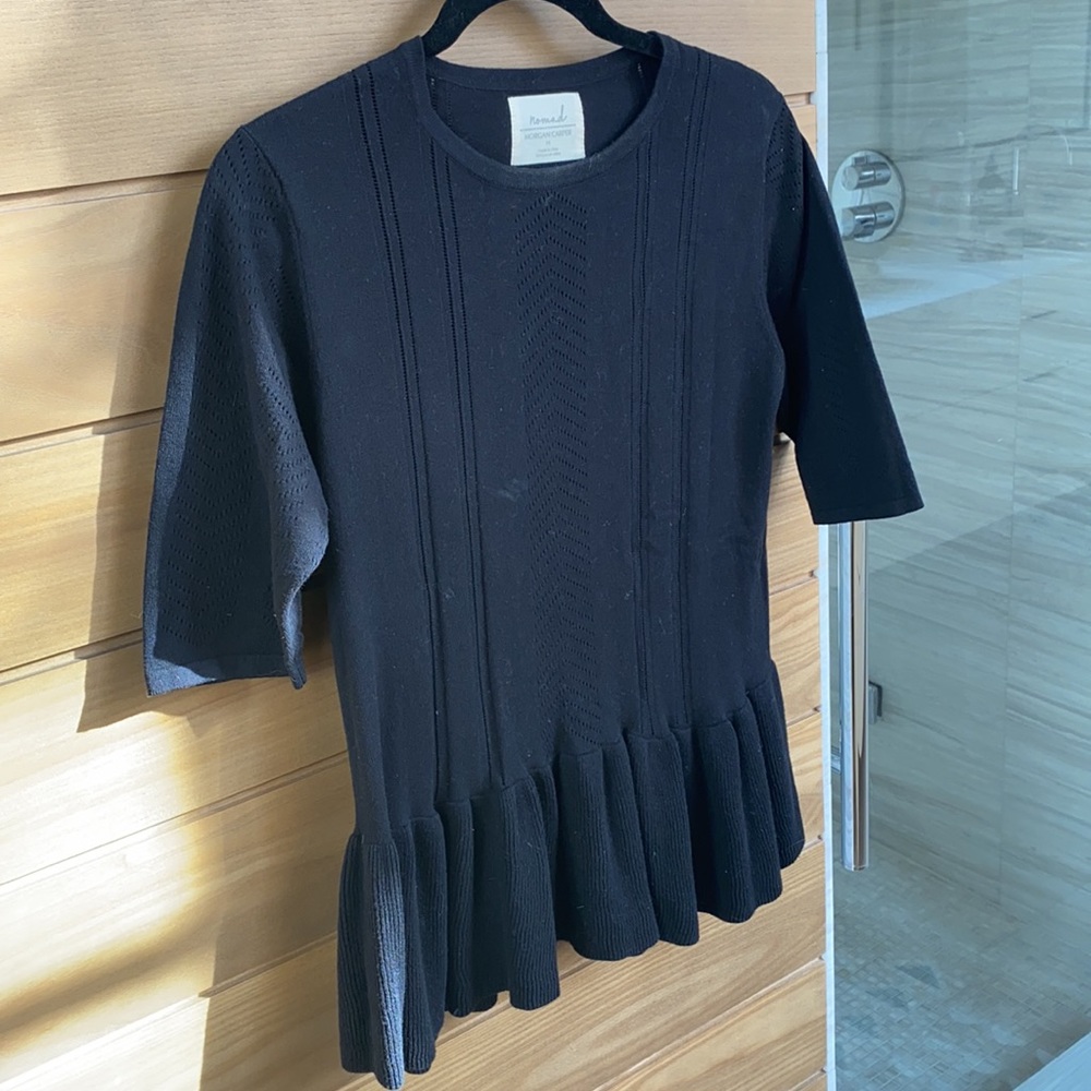 Lightweight Peplum Knit Sweater